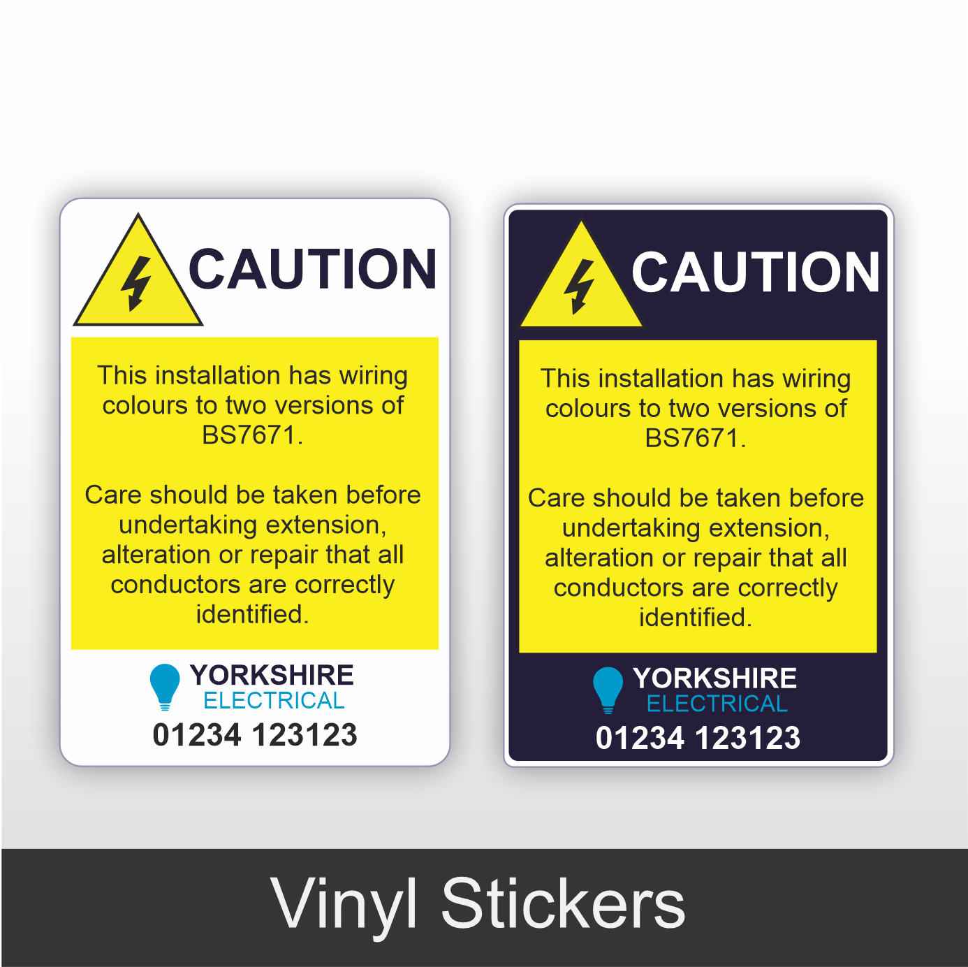 2 Wire Colour Sticker Labels BS7671