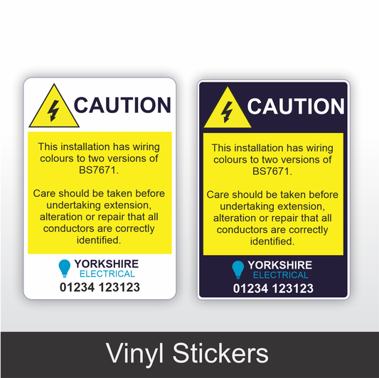 2 Wire Colour Sticker Labels BS7671