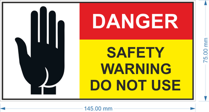 Gas Warning Notice Labels (Standard Size)